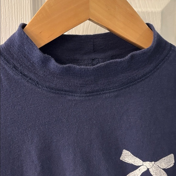 Aerie Cozy Long Sleeve Mock-neck T-shirt in Navy, size XS - Picture 6 of 11